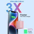 thumbnail image 2 of Charger Block TrimDish de 20 W, paquete de 3 unidades, USB C, carga rápida para iPhone 16/15, 2 of 7