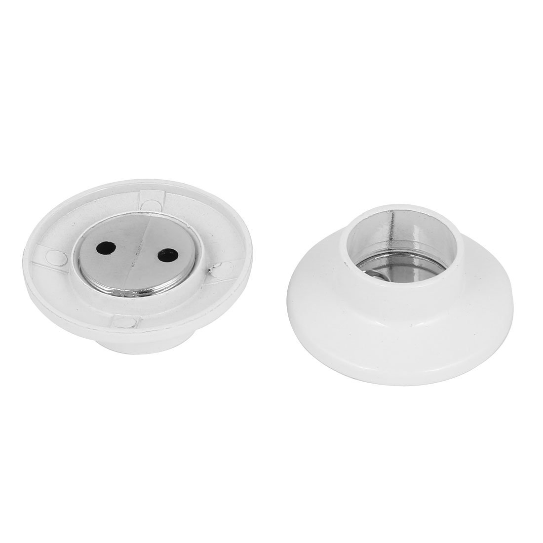 Metal Wardrobe Hanging Rail Rod End Support Bracket Socket White