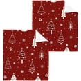 thumbnail image 3 of GZHJMY Christmas Tree Cotton Washcloths Set of 6, 12"x12" Super Soft Absorbent Wash Cloths Bathroom Face Cloths Fingertip Towels for Gym Hotel and Spa, 3 of 7
