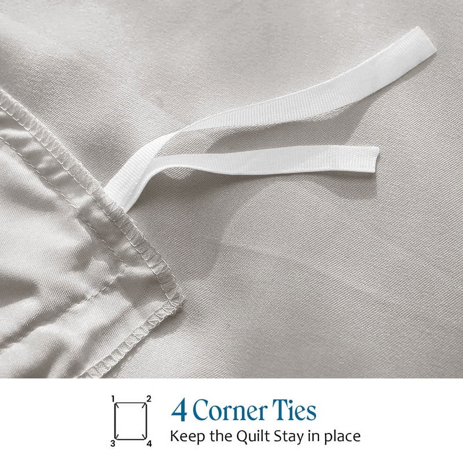 3- Piece Premium Duvet Set -Super King Plus (120" x 120") Size - 600 Thread Count, Ultra Soft Egyptian Cotton Comforter Cover with Zipper Closure & Corner Ties, Silver-gray Solid