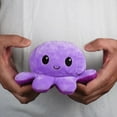thumbnail image 2 of TeeTurtle | The Moody Reversible Octopus Plushie | Patented Design | Sensory Fidget Toy for Stress Relief | Light Purple + Purple| Happy + Angry | Show Your Mood Without Saying a Word!, 2 of 5
