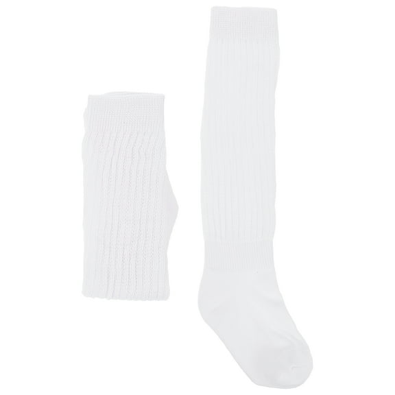 FENGGUIQU 1Pair Breathable White Tube Socks Unisex Warm Keeping Soft Cotton Socks
