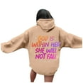 thumbnail image 4 of Womens Sweatshirt Hoodies Long Sleeve Womens Pullover Sweatshirt Graphic Hoodie Khaki Hoodies Woman Fall Fashion Teens Clothes, 4 of 6