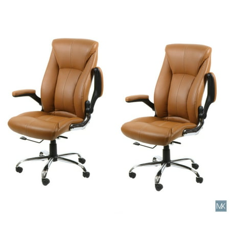 Set of 2 AVION Salon Chair (Cappuccino) Multi-purpose chair for Customer Waiting area, Reception Desk, Nail Spa, Manicure,