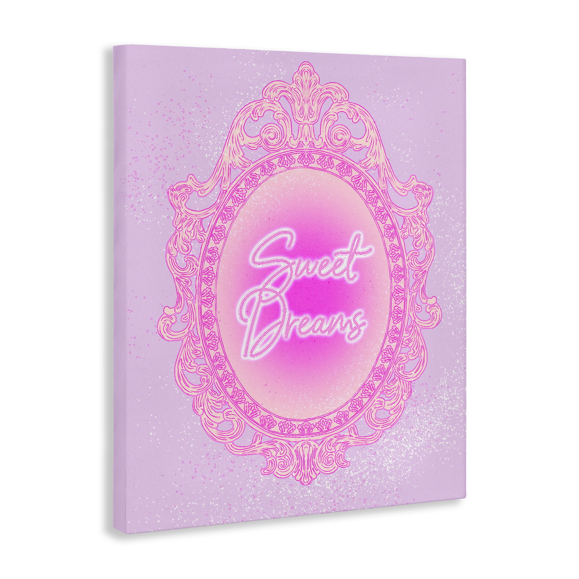 Stupell Industries Sweet Dreams Ornate Mirror Canvas Wall Art, design by Ziwei Li
