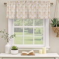 thumbnail image 3 of Orange Flowers Valances for Windows, Decorative Rod Pocket Window Valance Curtains, Boho Ethnic Retro Abstract Floral Art Short Curtain Drapes for Kitchen/Living Room, 2 Panels, 42" W x 18" L, 3 of 8