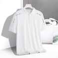 thumbnail image 5 of VSSSJ Golf Shirts for Men Casual Workout Moisture Wicking Short Sleeve Shirts Collared Button Relaxed Fit Lightweight Athletic Shirt White L, 5 of 5