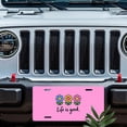 thumbnail image 5 of License Plate, Colorful Flower Motif Decorative Front,Personalized Stainless Steel License Plate Cover For Men Women,12.2" X 6.2", 5 of 6