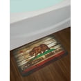 thumbnail image 2 of Flag Bath Mat, Grunge California Flag on Rustic Boards Grunge Weathered Design, Plush Bathroom Decor Mat with Non Slip Backing, 29.5" X 17.5", Vermilion Brown, by Ambesonne, 2 of 2