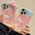 thumbnail image 2 of Sanrio-funda de Hello Kitty con lazo 3D para iPhone, 15, 14, 13, 11, 12 Pro Max, Mini, XS, XR, 7, 8 Plus, SE2, cubierta de helado a prueba de golpes, Y2K, 2 of 5
