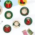 thumbnail image 3 of Christmas Punch Needle Coaster Kit -6Pcs Stitching Kit for Adults Beginners, DIY Embroidery Kit for Gifts, Party, Home Decors, 3 of 7