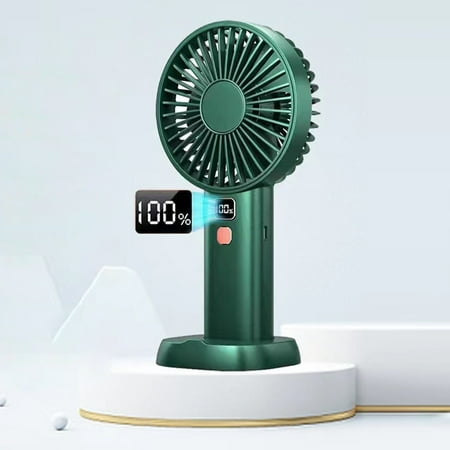 

Succulents Camping Mini Hand Fan Digital Display Handheld Fan Rechargeable Mini USB Charging Desktop Student Portable for Partner Subway Bedroom