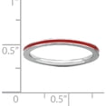thumbnail image 2 of Sterling Silver Red Enameled 1.5mm Ring, 2 of 7