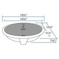 thumbnail image 3 of Polaris UPS-BL Black Porcelain Bathroom Sink, 3 of 6