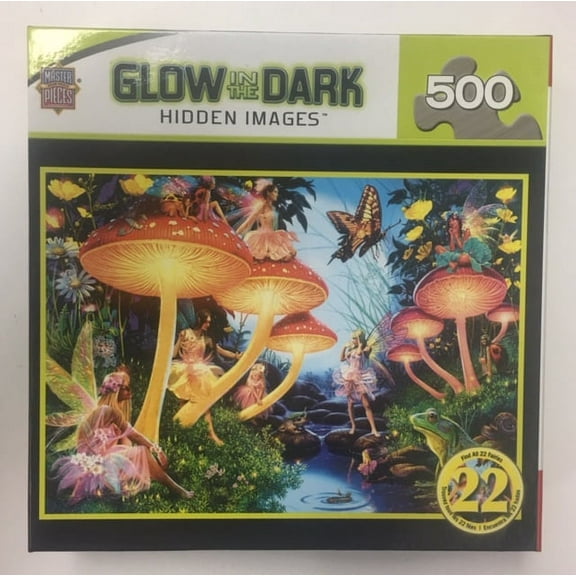 Masterpieces Toadstool Brook Hidden Img Glo 500pc