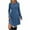 #237 Blue, variant on Women’s Casual Knit Sweater Hide Belly Dress, Long Sleeve Round Neck Ribbed Knit Fabric, Above Knee A Line Silhouette, Comfortable Everyday Wear