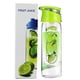 thumbnail image 1 of Botella de agua con infusión de frutas Inteprter 800 mililitros con infusor de frutas tapa verde, 1 of 1