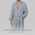 thumbnail image 4 of Comfy Cubs Muslin Bathrobe Small/Medium, (Pacific Blue) - 100% Cotton Robe with 4-Layer Absorbent Fabric, 4 of 8