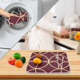 thumbnail image 3 of Yayeee Dish Drying Mat for Kitchen Counter 18" x 24" Microfiber Super Absorbent Coffee Decorative Pad, Red Circles, 3 of 9