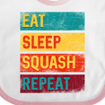 thumbnail image 4 of Inktastic Squash Player Eat Sleep Squash Repeat Boys or Girls Baby Bib, 4 of 4
