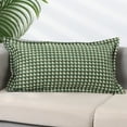 thumbnail image 2 of Unique Bargains 2 Pcs Plaid Pillow Covers Square Cushion Covers Decorative Pillow Cases Green Grid 12" x 20", 2 of 6