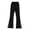 Black, variant on Tollder Girl High Elastic Waist Flare Leg Pants Casual Long Bell Bottom Trousers 6-7T