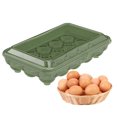 thumbnail image 4 of Egg Container For Refrigerator, 10 15 Grids Stackable Egg Storage Holder With Lid, Large Capacity Organizer For Fridge, Chicken Egg Storage Container, Egg Dispenser For Kitchen Storage, 4 of 9