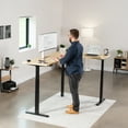 thumbnail image 6 of VIVO Electric 78" x 55" Stand Up Corner Desk, Light Wood Table Tops, Black Frame, 6 of 8