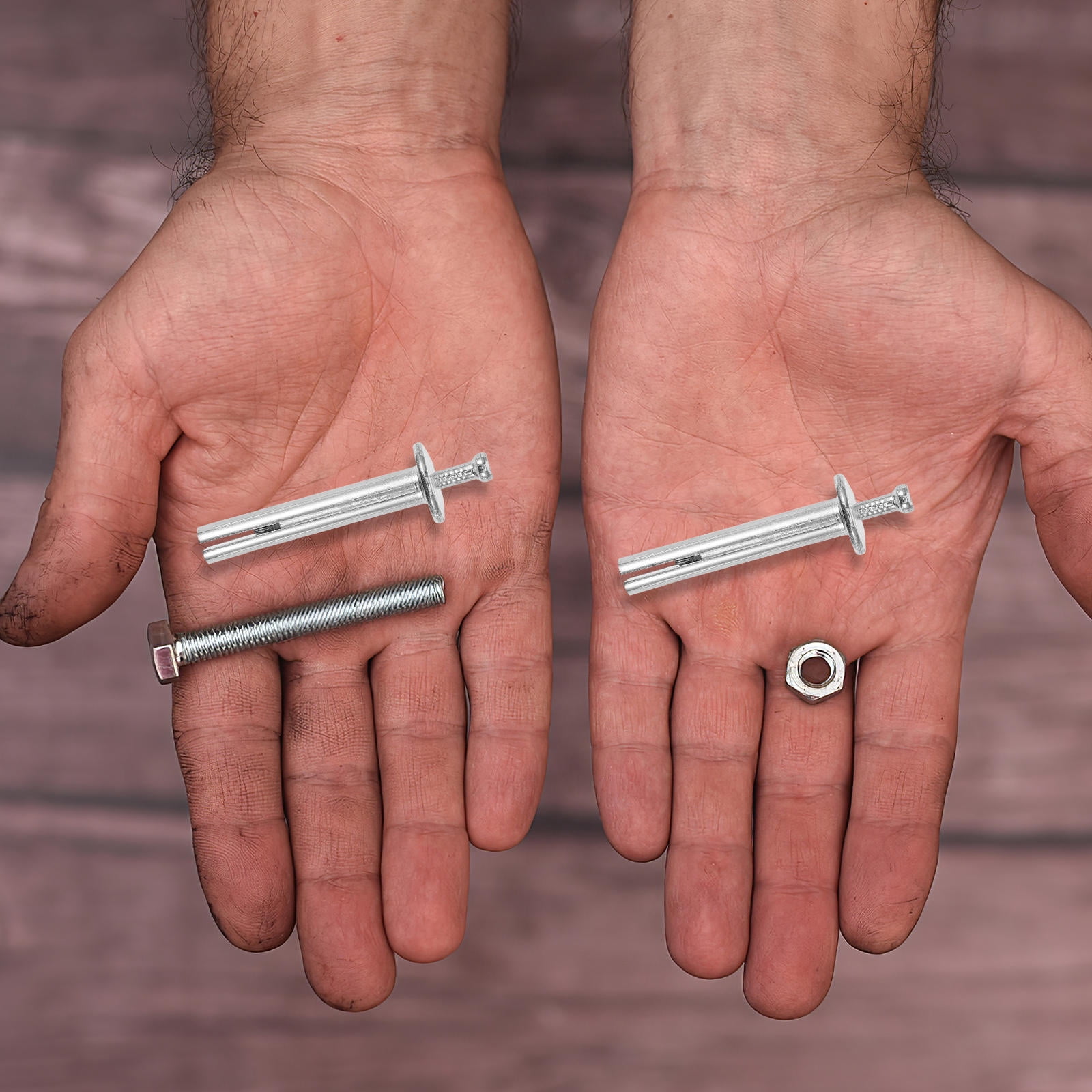 OUNONA 100pcs Expansion Nails 8x50mm Concrete And Masonry Wall Anchors Nail Efficient And Secure Fastening