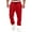02 Red, variant on Fewfanhot Men's Pants Drawstring Waist Fleece Lined Joggers with Pockets Soft Athletic Workout Track Pants