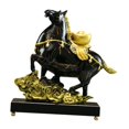 thumbnail image 3 of Figura de caballo, decoración de mesa, resina, coleccionable, obra de arte, artesanía fina Oro negro, 3 of 8
