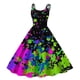 thumbnail image 1 of WILLBEST Vestidos Vintage para Mujer, Moda sin Mangas, Largo Hasta La Rodilla, Estilo Retro, Línea A, Acampanado, Vestido Formal de Fiesta de Graduación Grande, 1 of 2