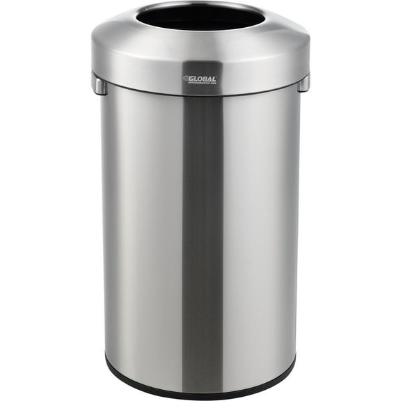 Global Industrial Stainless Steel Round Open Top Trash Can 21 Gallon