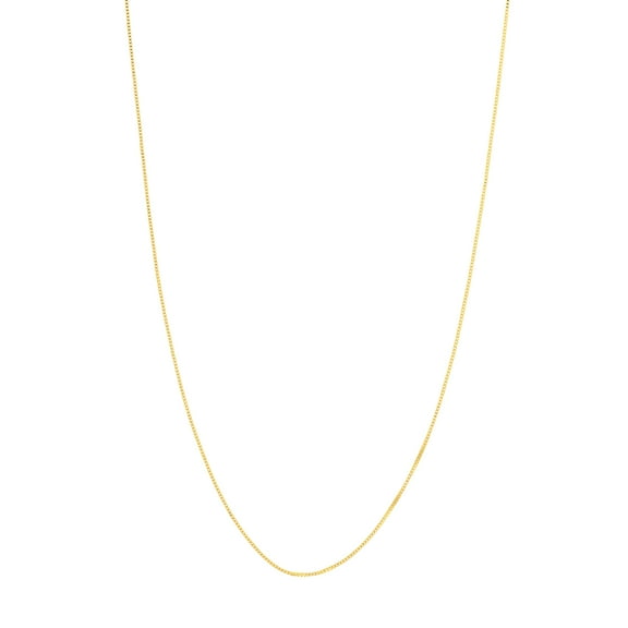 10K Yellow Gold 16" 0.42mm Box Chain Necklace w/ 5mm Spring Ring - Women