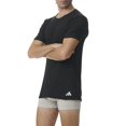 thumbnail image 3 of adidas Men T-Shirt, 2-pack - Crew Neck Shirt, Active Flex Cotton, solid colour Black L (Large), 3 of 5