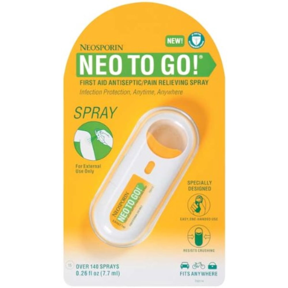Neosporin Neo To Go! Spray 0.26 oz (Pack of 4)
