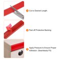 thumbnail image 5 of Uxcell 9mm x 5000mm Flexible TPE Self Adhesive U-Shape Veneer Edging Edge Banding Red, 5 of 6