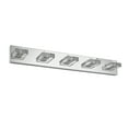 thumbnail image 4 of 5 Lights Bathroom Crystal Modern Vanity Light 31.1in Vanity Lights for Bathroom - Dimmable LED Over Mirror Cool White Light Bath Light Fixtures Chrome, 4 of 8