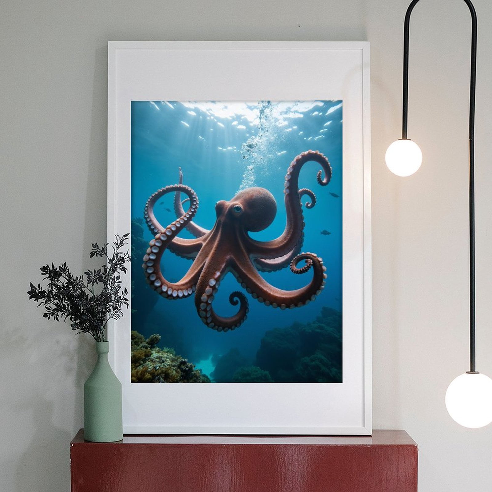 Diamond Art Kits for Adults - 5d Octopus Ocean Depths Aquatic Wildlife Diamond Painting for Adults, Diamond Art for Adults Beginners, Diamond Painting Kits for Adults for Home Wall Decor