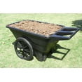 thumbnail image 2 of Heavy-Duty Wheelbarrow 7.5 Cu Ft,330 Lbs Load capacity, Structural foam HDPE,All-Weather, Dump Wagon,Yardwork/Landscaping/DIY Projects, Durable/Weather Resistant, Black, 2 of 5