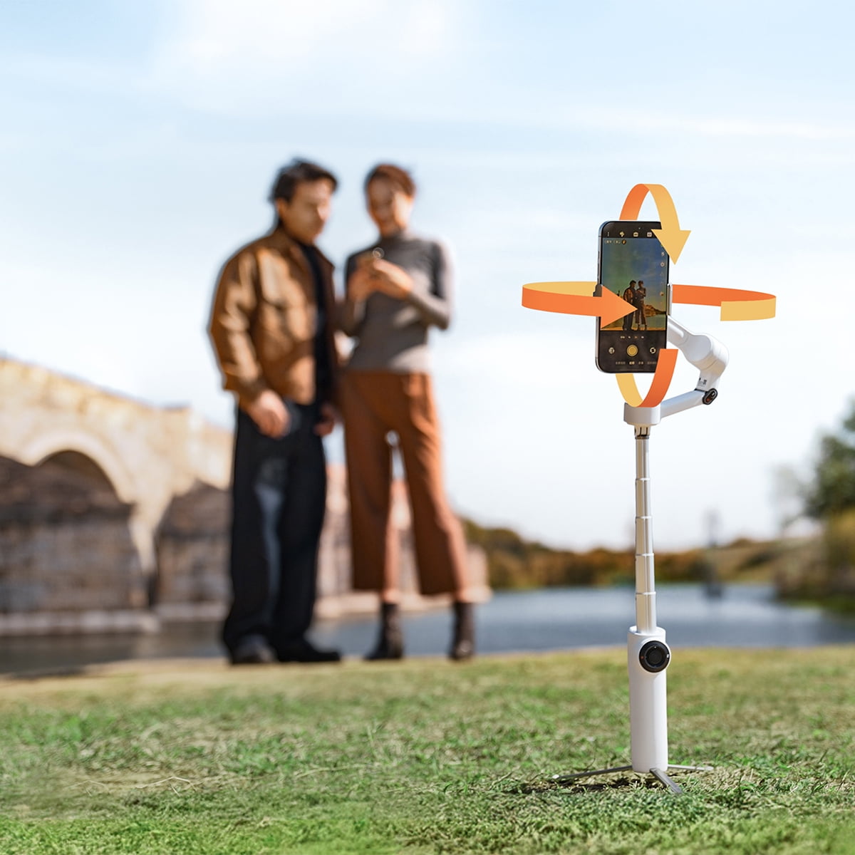 Insta360 CINSABQA-FLOW2LITE01 Flow 2 Standard Bundle Gimbal Stabilizer - Summit White