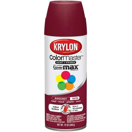 Passion Red Paint - Colormaster Indoor/Outdoor Aerosol Paint 12oz Burgandy Satin