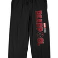 thumbnail image 2 of Deadpool Movie Logo Men's Black Sleep Pajama Pants-3XL, 2 of 4