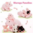 thumbnail image 5 of Tezituor 5Pcs Pig Stuffed Animal 15.7'' Giant Pig Plush with 4 Baby Pigs Plush Toy, 5 of 9