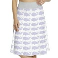 thumbnail image 1 of Women's Under The Sea Nautical Whales Sleep A-line Printed Skirt Casual Wear, 2XL, Pale Lavender Rose Black, by Ambesonne, 1 of 6