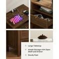 thumbnail image 4 of Joyyskill Farmhouse End Table with 2 Drawers Set of 2, Wooden Nightstand with Open Storage Cable Hole Freestanding Wide Bedside Table for Bedroom Living Room Sofa, Brown, 4 of 8
