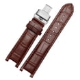 thumbnail image 2 of Correa de piel con diseño de cocodrilo para reloj YA133309 Gales de 20 x 11 mm y 22 x 13 mm, color negro y marrón, para hombre, 2 of 5