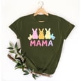 thumbnail image 2 of VBTAPA Bunny T-shirt for Women 2025 Easter Graphic Tees Egg Hunt Themed Printed Short Sleeve Crewneck Tee Tops Green M, 2 of 6