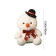 thumbnail image 3 of Christmas P Dolls - Santa/Snowman/Deer Stuffed Figurines, Cute Festive Details, Soft Fabric, Ideal Home Holiday Decor & Small Gifts, White, 5.9in/15cm, 3 of 6