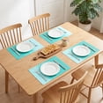 thumbnail image 3 of Plastic Placemats Set of 6 Rectangle Placemats for Table Decor Washable Heat Resistant Table Placemats Wipeable Table Mat Lake Blue 17.7x11.8inch, 3 of 6